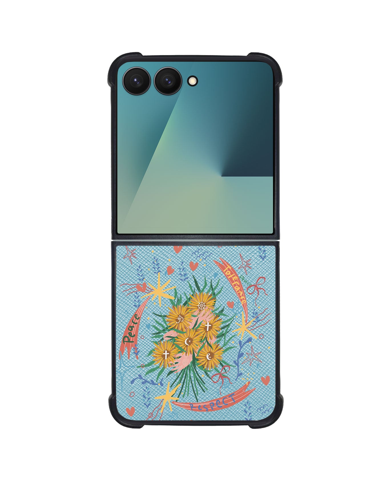 Android Flip / Fold Leather Grip - Peace