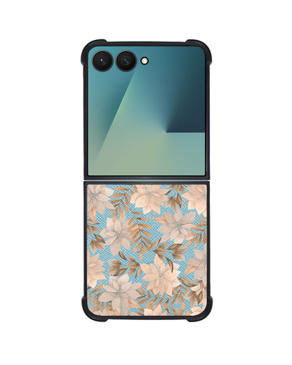 Android Flip / Fold Leather Grip - Rustic Lily