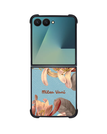 Android Flip / Fold Leather Grip - June Honey Suckle