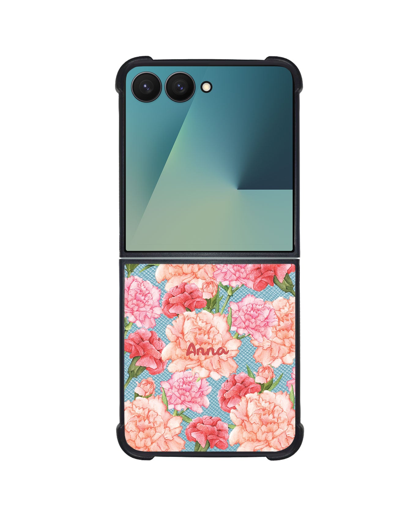 Android Flip / Fold Leather Grip - January Carnation