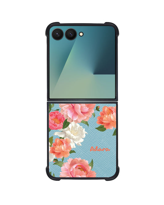 Android Flip / Fold Leather Grip - August Peony