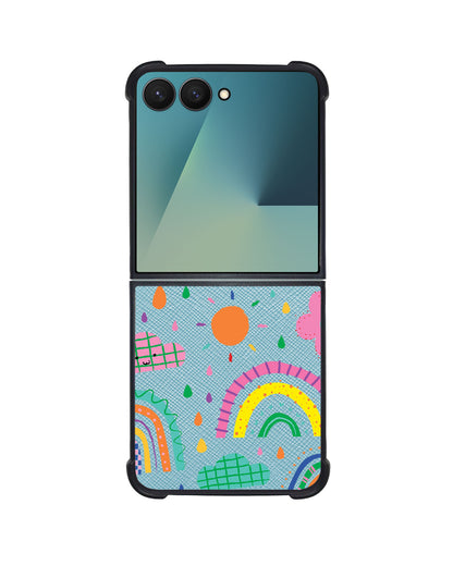 Android Flip / Fold Leather Grip - Rainbow
