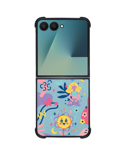 Android Flip / Fold Leather Grip - Heather