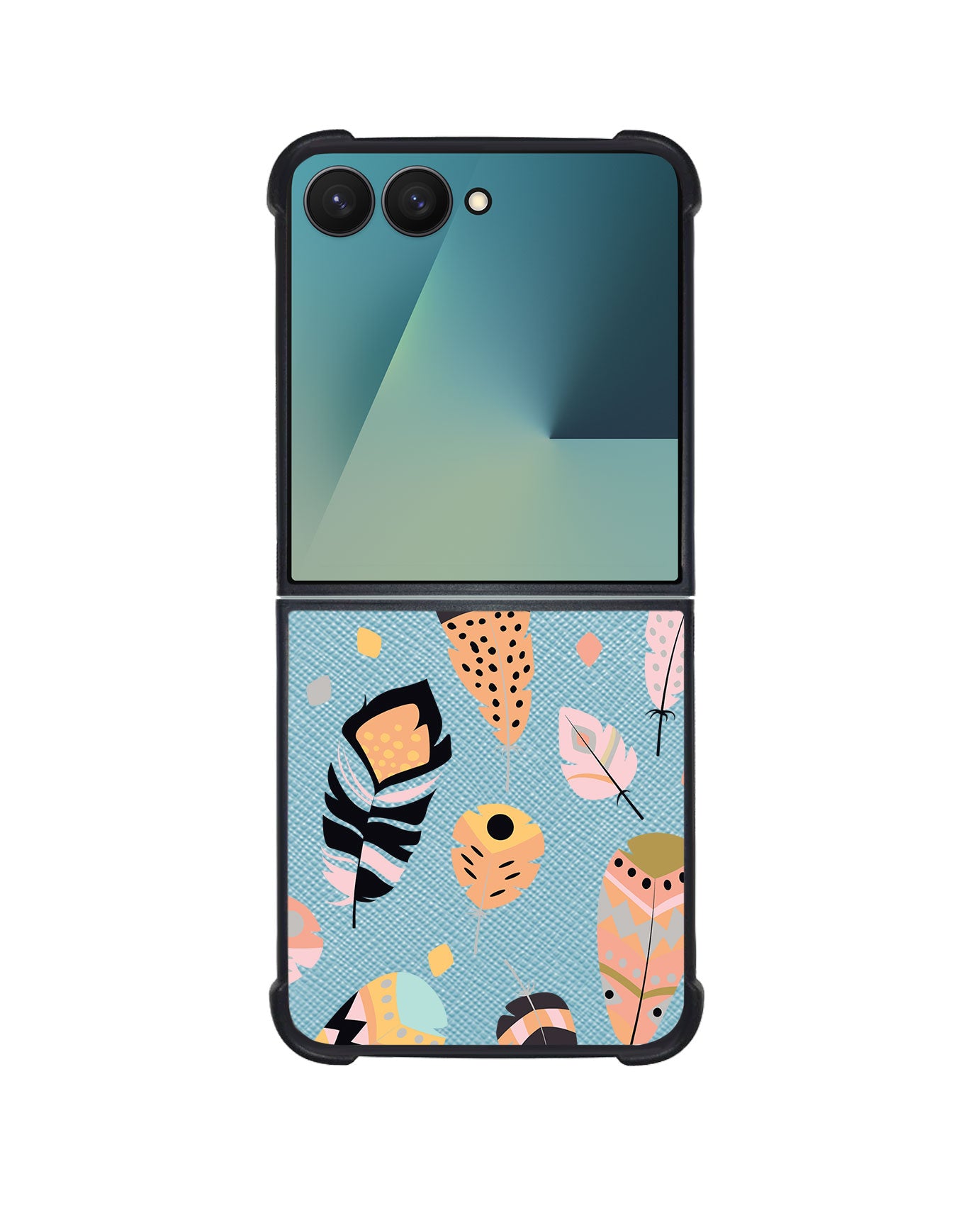 Android Flip / Fold Leather Grip - Feathers