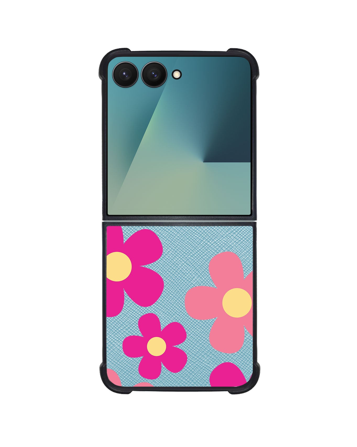 Android Flip / Fold Leather Grip - Daisy Delight