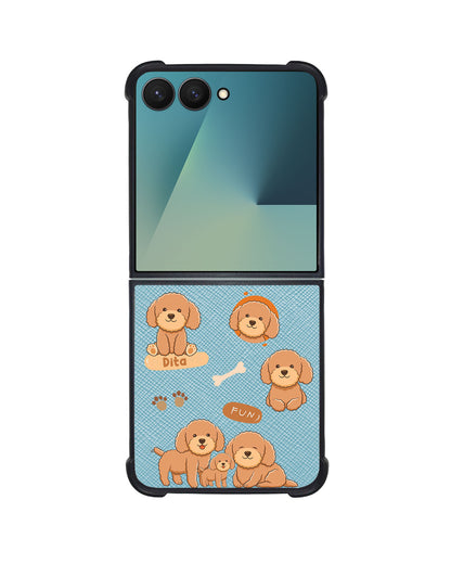 Android Flip / Fold Leather Grip - Poodle Squad 4.0