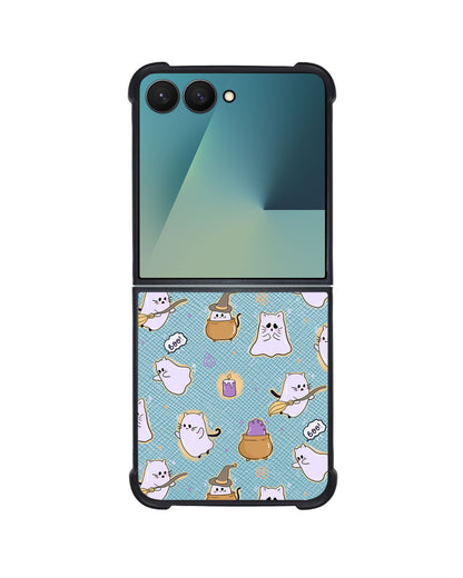 Android Flip / Fold Leather Grip - Spooky Cat