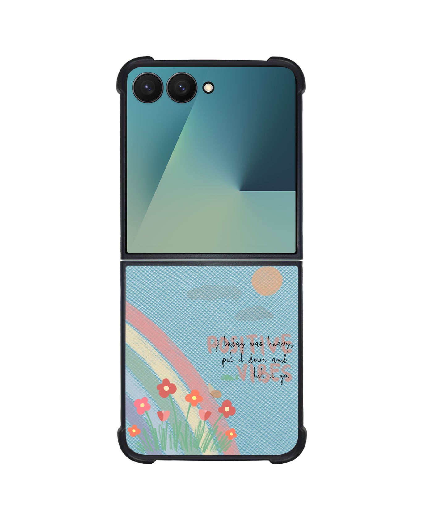 Android Flip / Fold Leather Grip - Positive Vibes