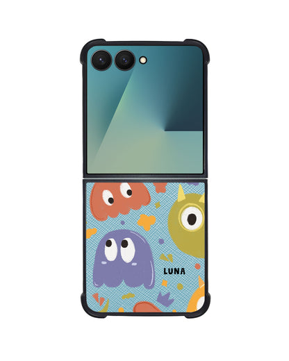 Android Flip / Fold Leather Grip - Cute Monster 1.0