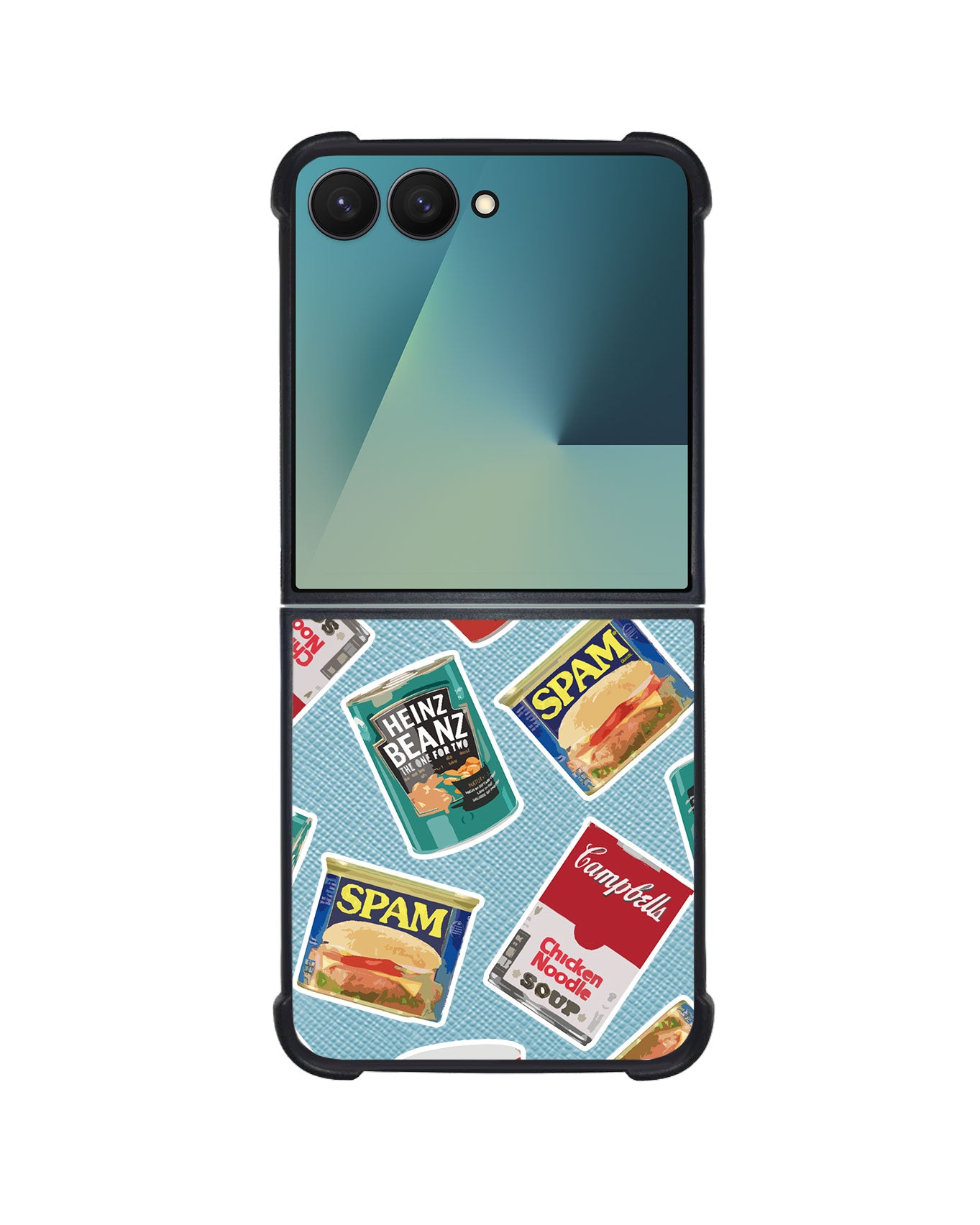 Android Flip / Fold Leather Grip - Tinned Food