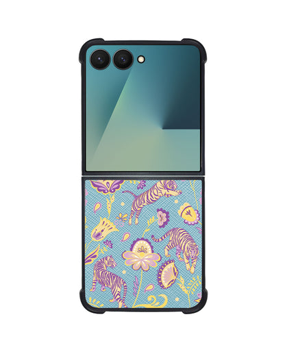 Android Flip / Fold Leather Grip - Tiger & Floral 4.0