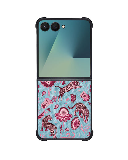 Android Flip / Fold Leather Grip - Tiger & Floral 2.0