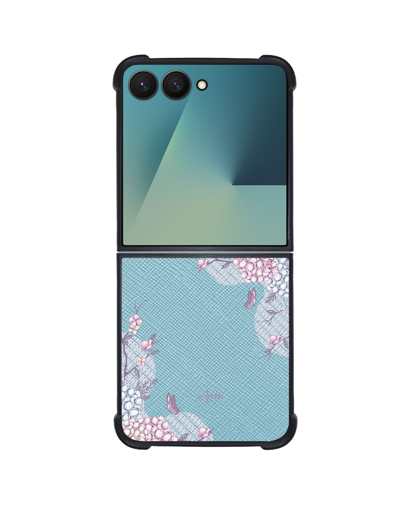 Android Flip / Fold Leather Grip - Batik Floral