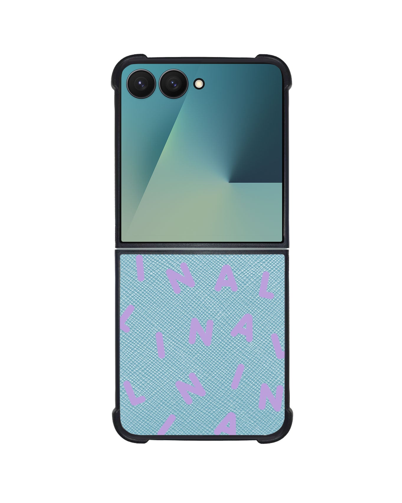 Android Flip / Fold Leather Grip - CUSTOM MONOGRAM 2.0 Lilac