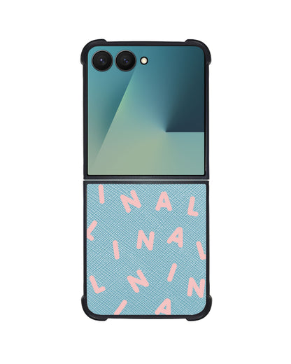 Android Flip / Fold Leather Grip - CUSTOM MONOGRAM 2.0 Pink