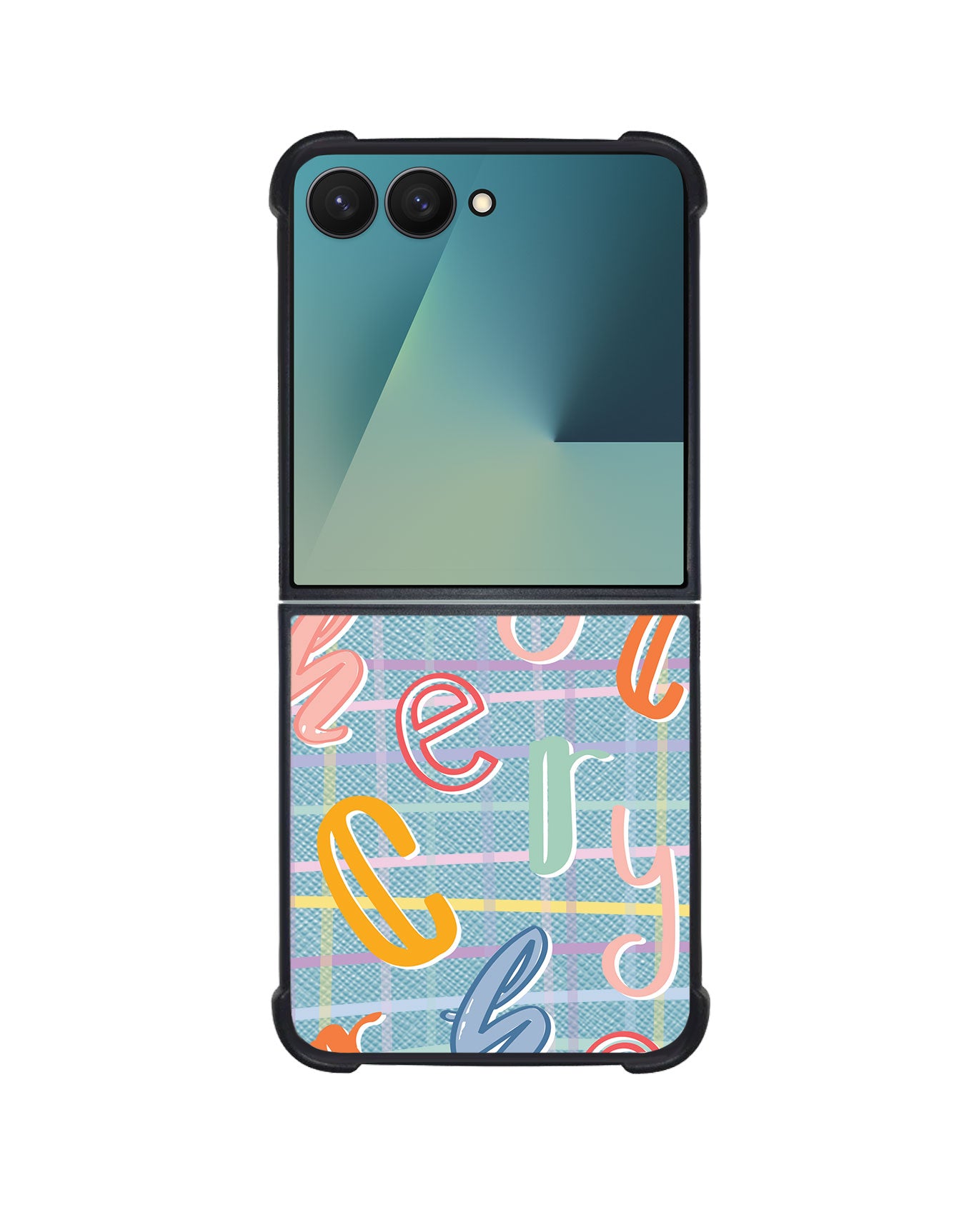 Android Flip / Fold Leather Grip - Doodle Monogram 1.0
