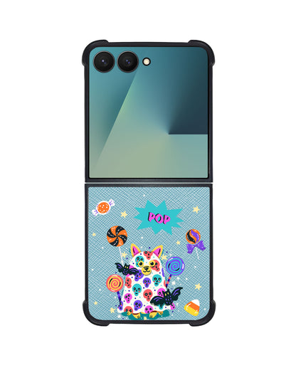 Android Flip / Fold Leather Grip - Puppy Monster