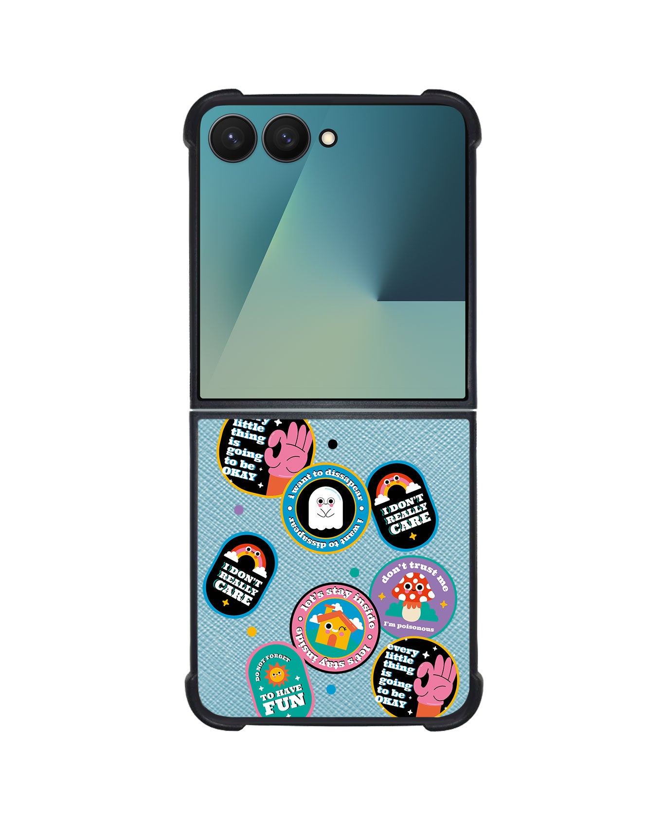 Android Flip / Fold Leather Grip - Monster Sticker Pack