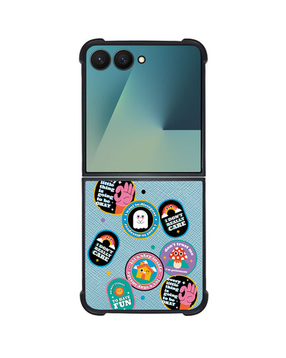 Android Flip / Fold Leather Grip - Monster Sticker Pack