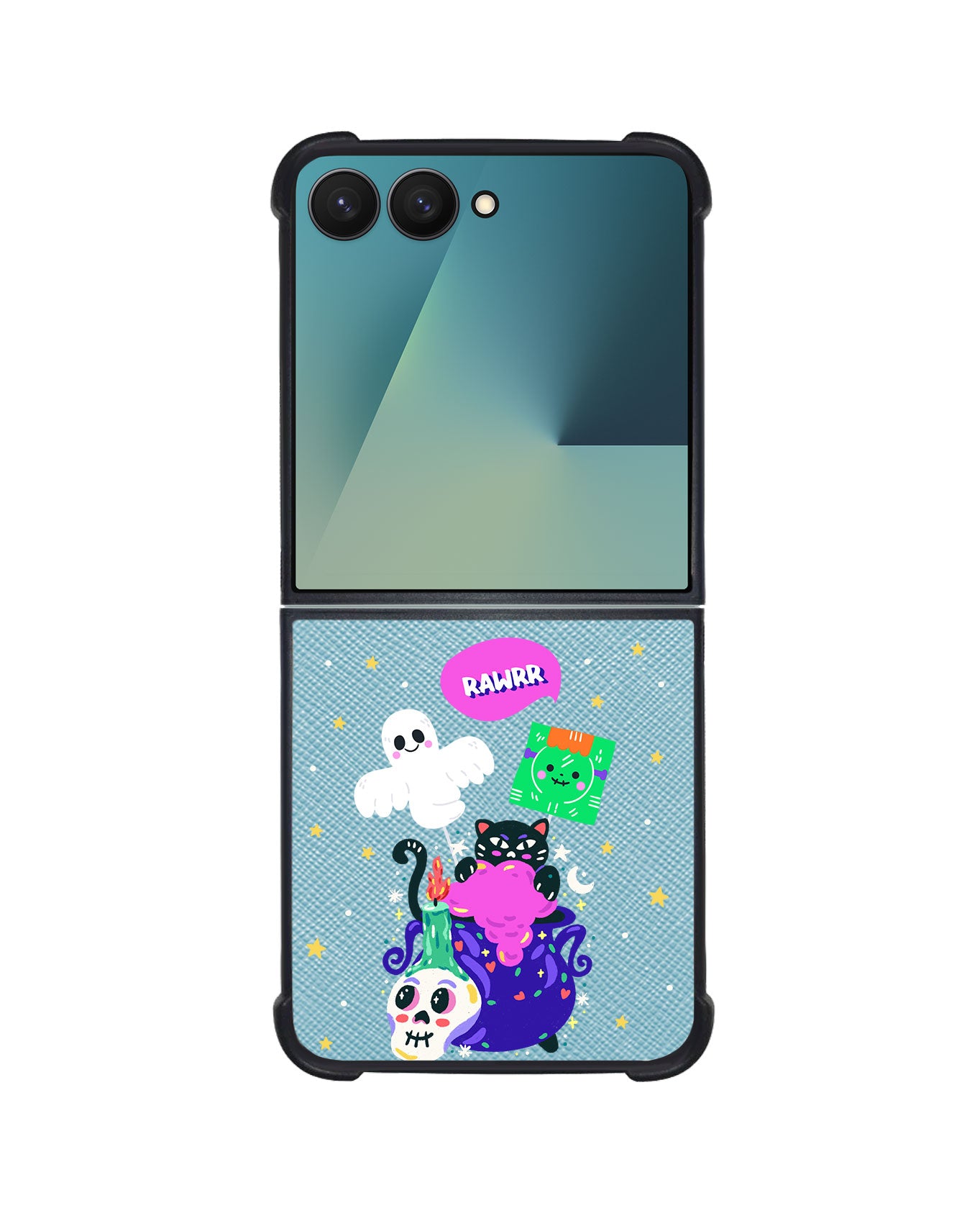 Android Flip / Fold Leather Grip - Cat Monster