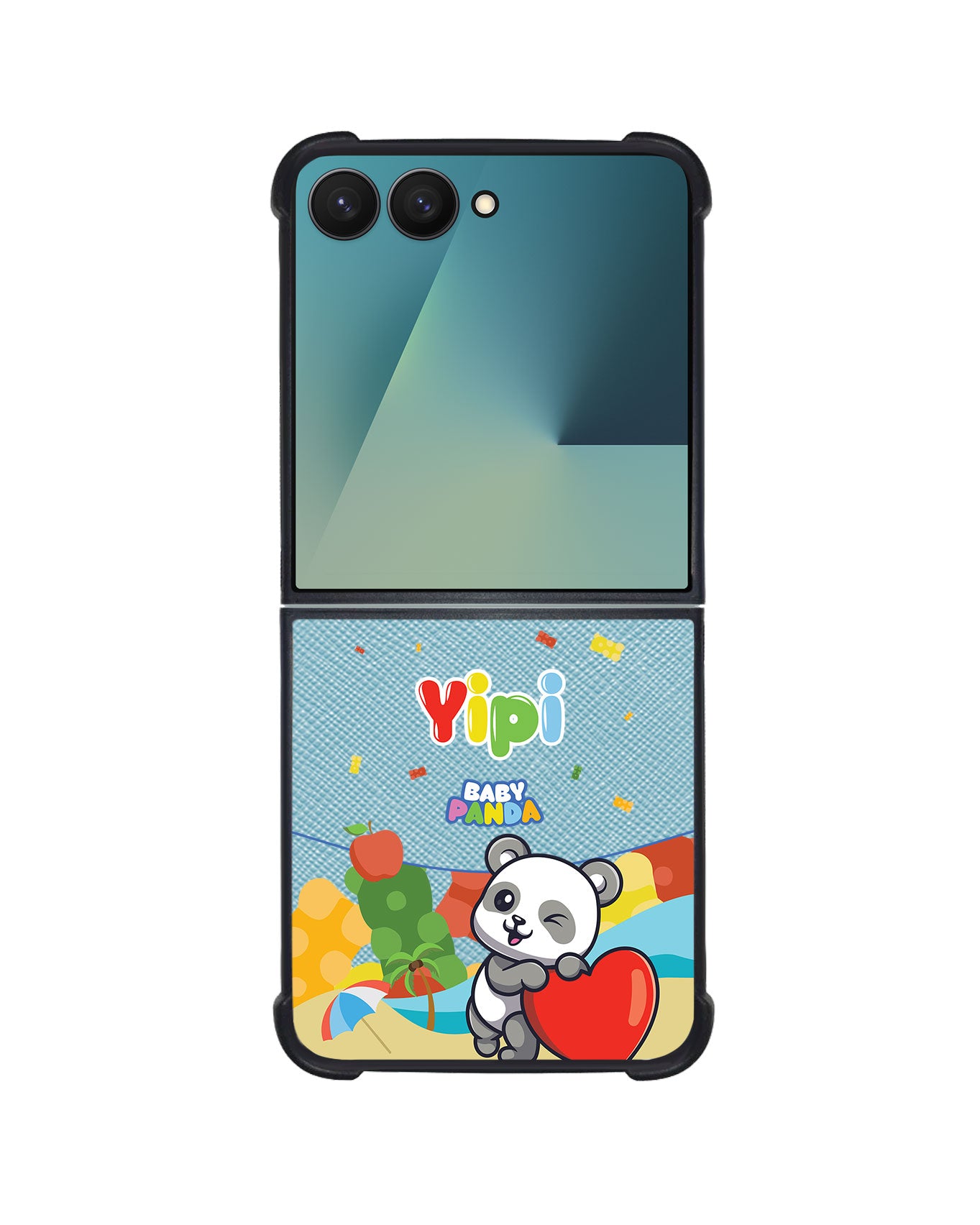 Android Flip / Fold Leather Grip - Yipi Baby Panda