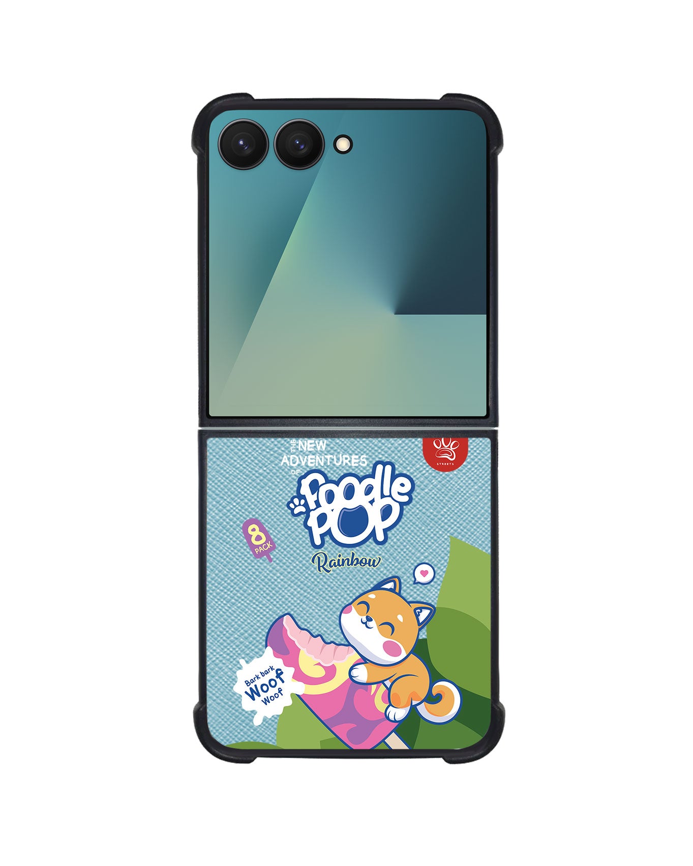 Android Flip / Fold Leather Grip - Poodle Pop