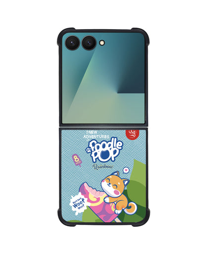 Android Flip / Fold Leather Grip - Poodle Pop