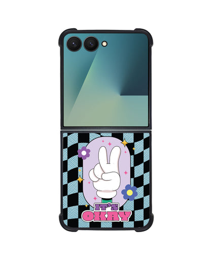 Android Flip / Fold Leather Grip - It's OK