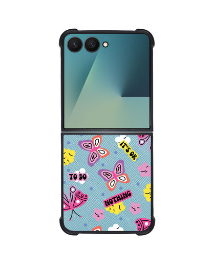 Android Flip / Fold Leather Grip - It's OK to do Nothing