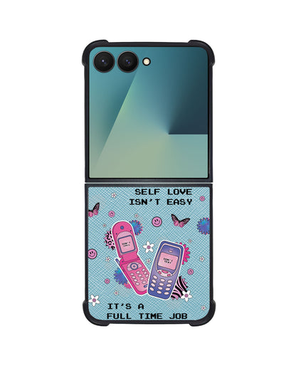 Android Flip / Fold Leather Grip - Busy Love Myself