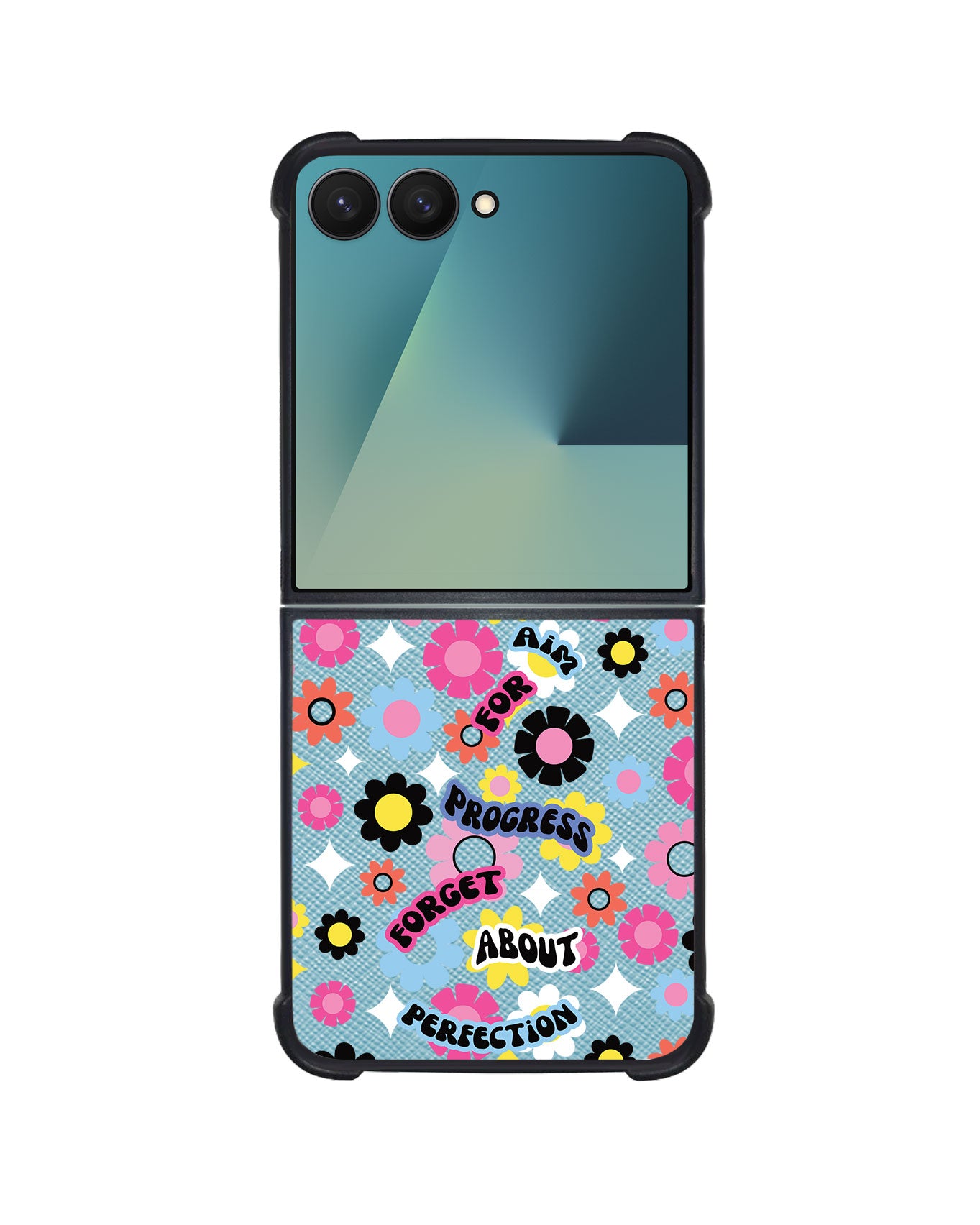 Android Flip / Fold Leather Grip - Aim Progress Not Perfection