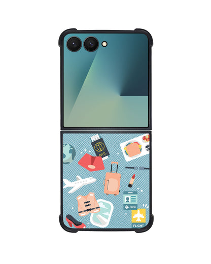 Android Flip / Fold Leather Grip - Stewardess or Flight Attendant