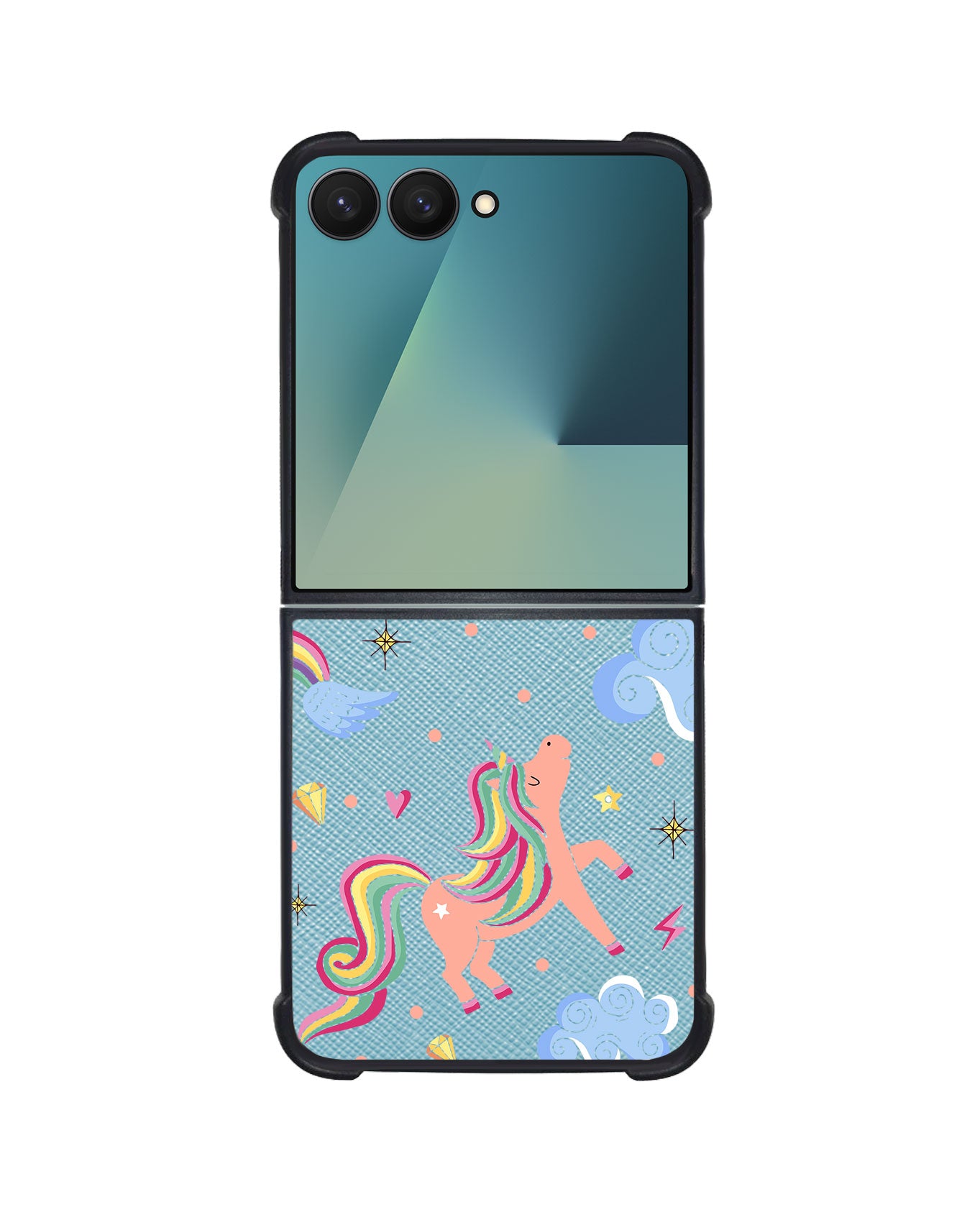 Android Flip / Fold Leather Grip - Pegasus in Fairytale