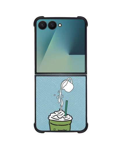 Android Flip / Fold Leather Grip - Matcha Frappe