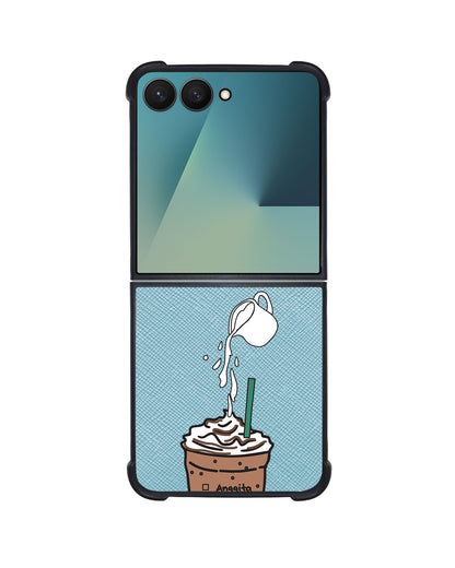 Android Flip / Fold Leather Grip - Coffee Frappe