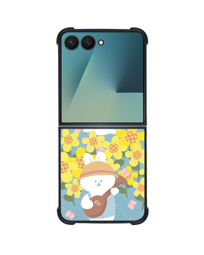 Android Flip / Fold Leather Grip - Bunny Ukulele