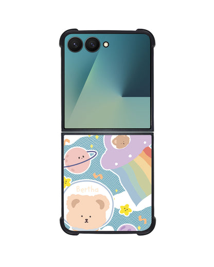 Android Flip / Fold Leather Grip - Astro Bear