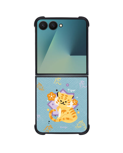 Android Flip / Fold Leather Grip - Tiger (Chinese Zodiac / Shio)