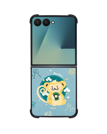 Android Flip / Fold Leather Grip - Monkey (Chinese Zodiac / Shio)