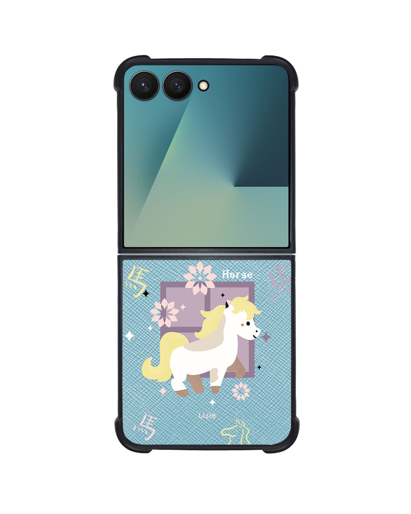 Android Flip / Fold Leather Grip - Horse (Chinese Zodiac / Shio)