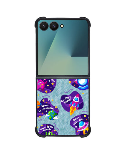 Android Flip / Fold Leather Grip - Space Traveller