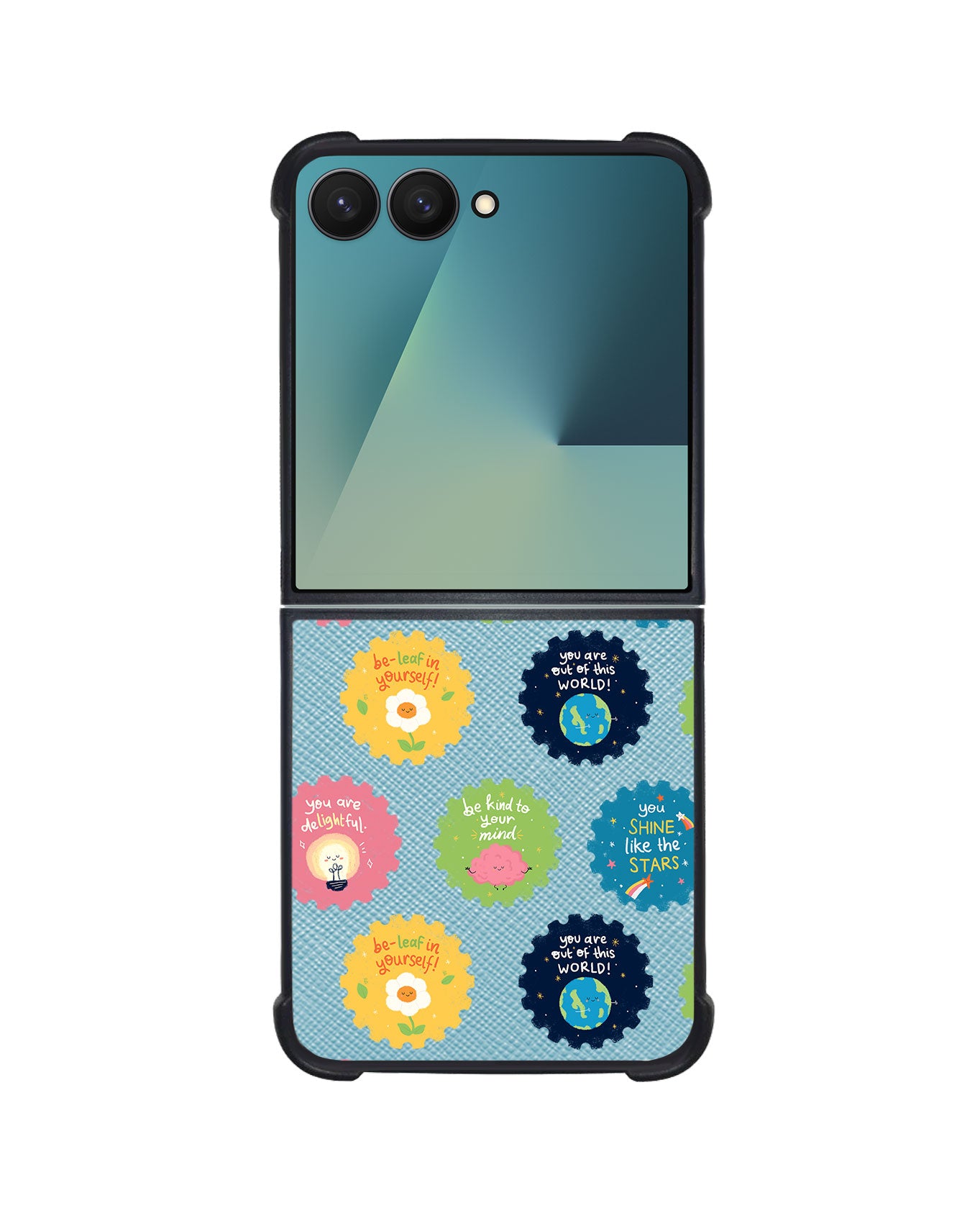 Android Flip / Fold Leather Grip - Quotes Stamps