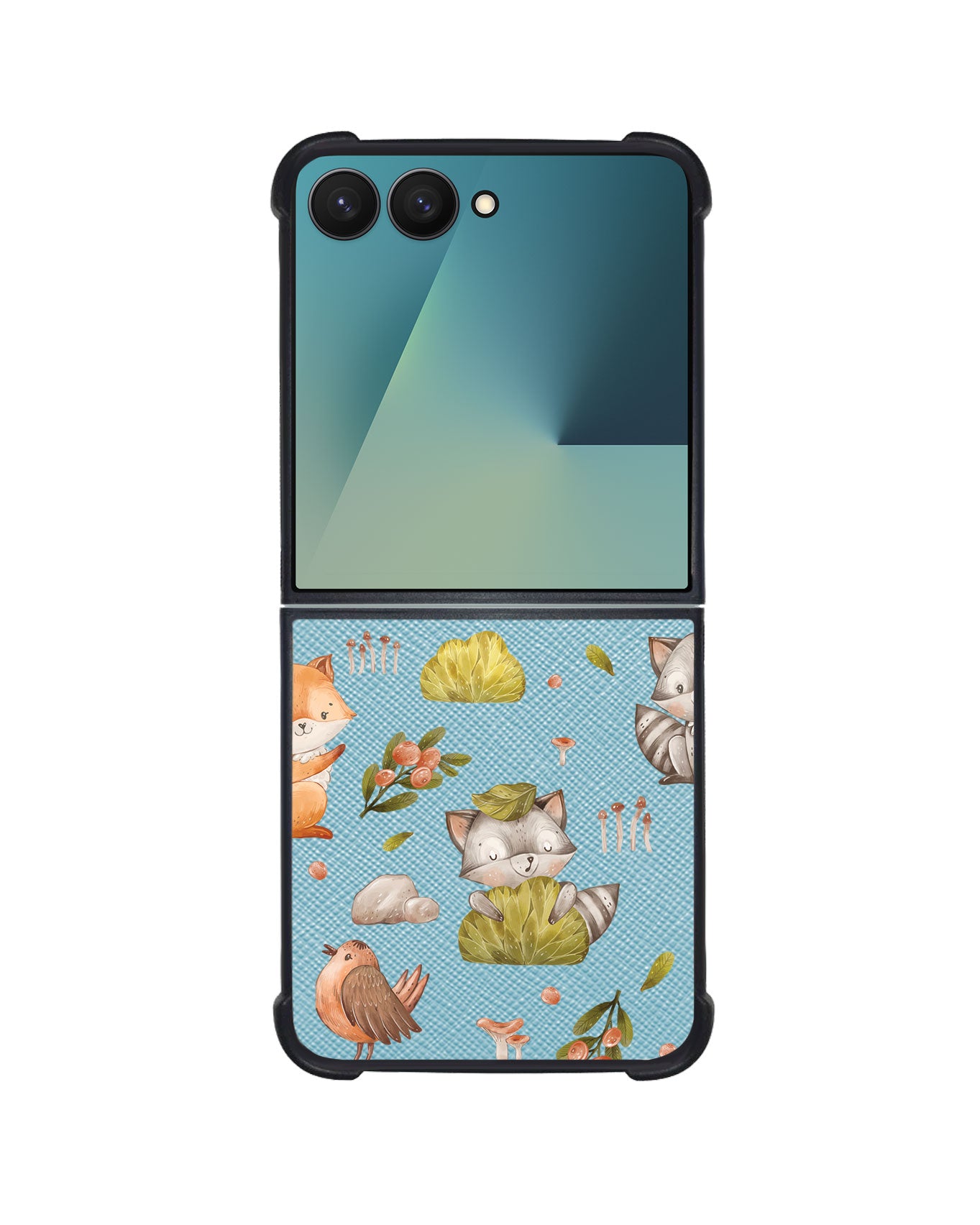 Android Flip / Fold Leather Grip - Racoon and Friends