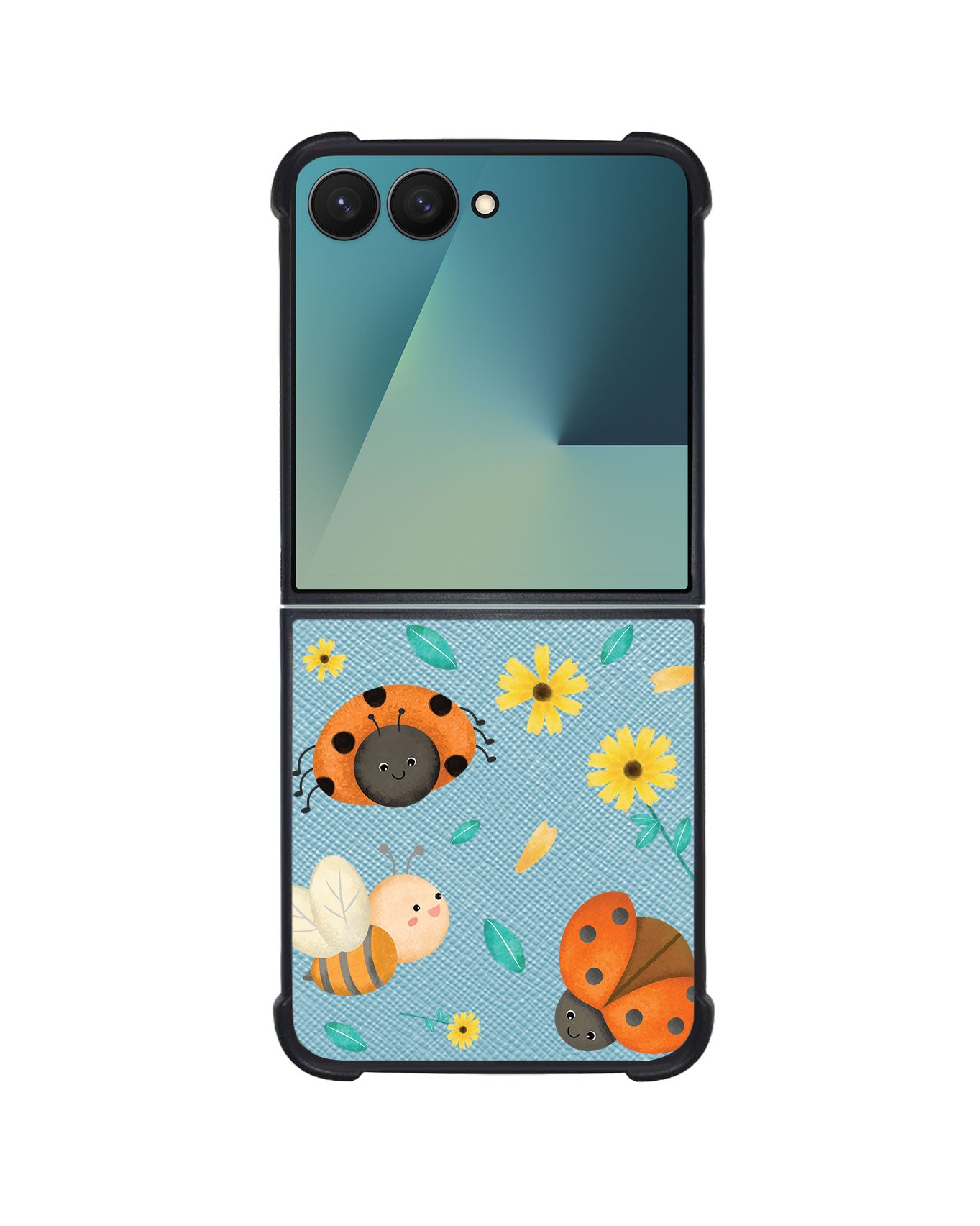 Android Flip / Fold Leather Grip - Lady Bug & Bee