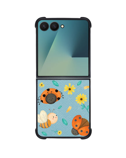 Android Flip / Fold Leather Grip - Lady Bug & Bee