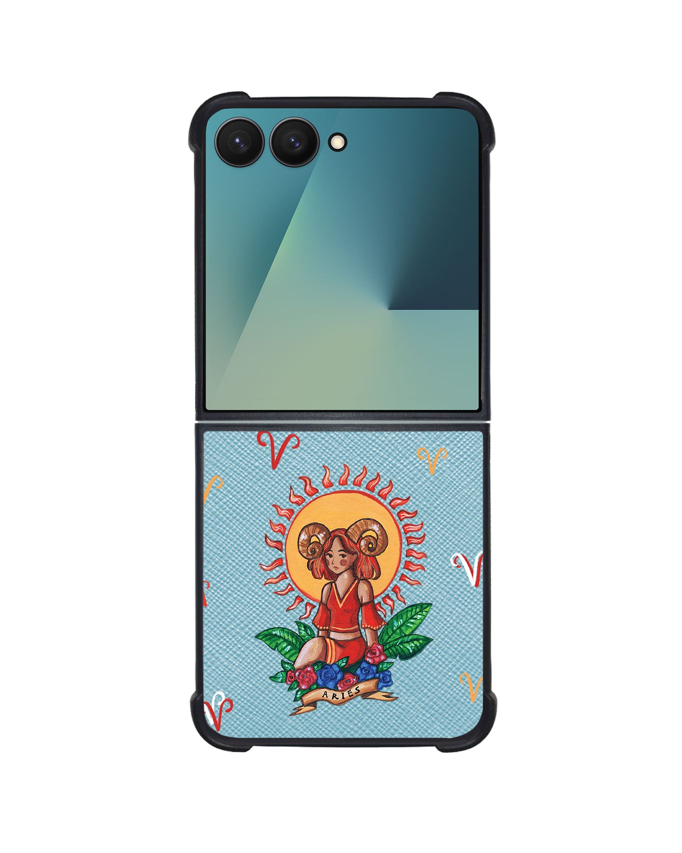 Android Flip / Fold Leather Grip - Aries