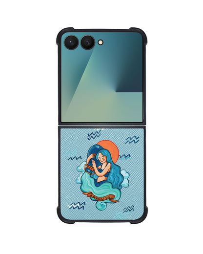 Android Flip / Fold Leather Grip - Aquarius