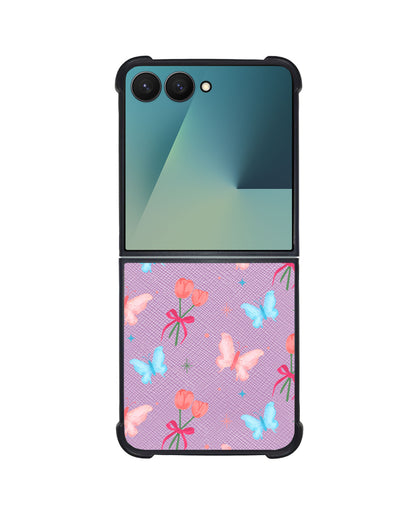 Android Flip / Fold Leather Grip - Coquette Butterfly