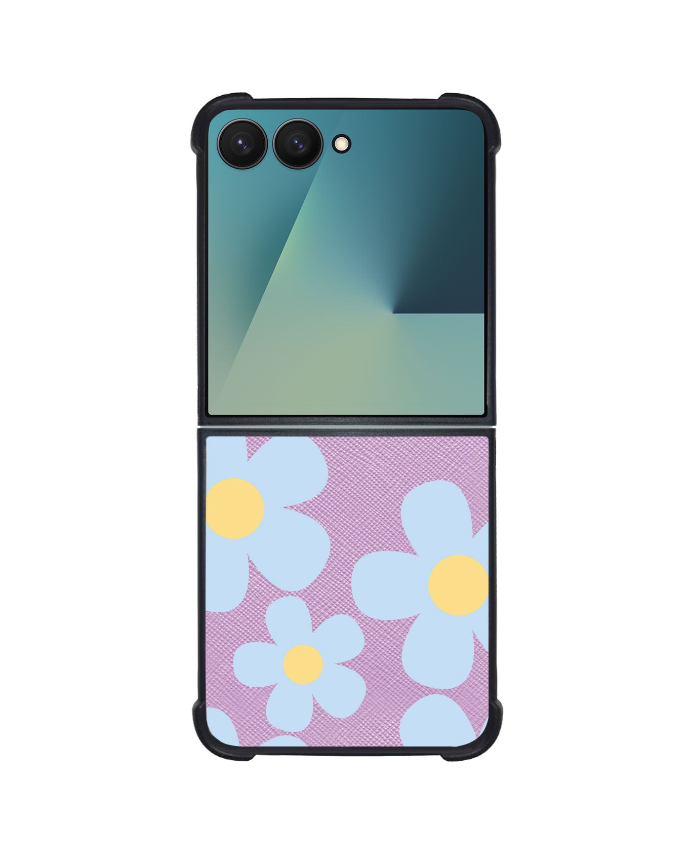 Android Flip / Fold Leather Grip - Daisy Garland