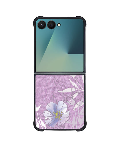 Android Flip / Fold Leather Grip - Purple Lily